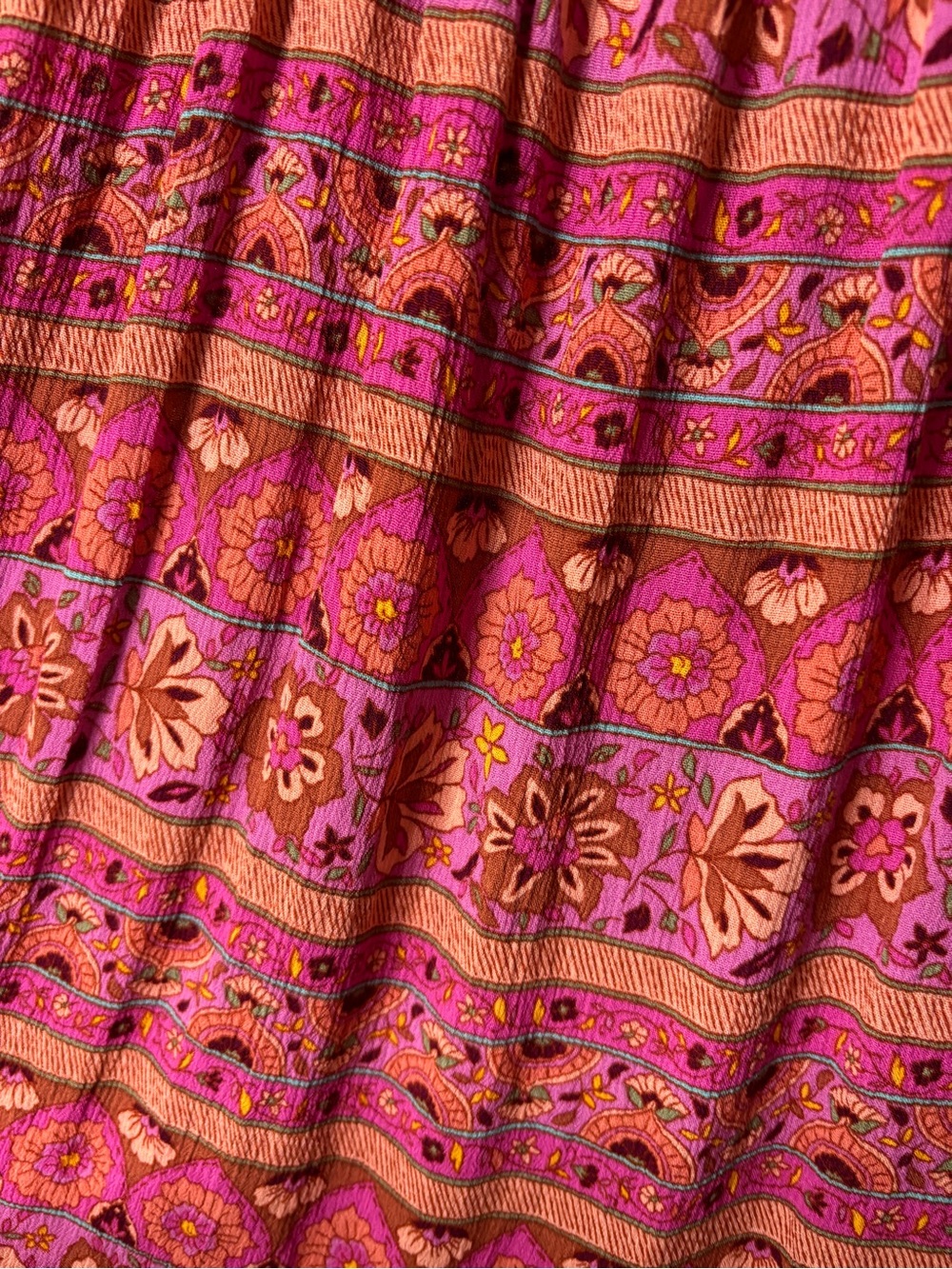 Billabong Boho Beachy Pink Night Bloom Patterned Midi Maxi Dress S - Picture 4 of 6